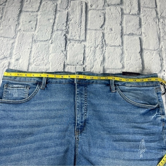 AVA & VIV hi rise Bermuda jean shorts size 22W stretch - Picture 4 of 7